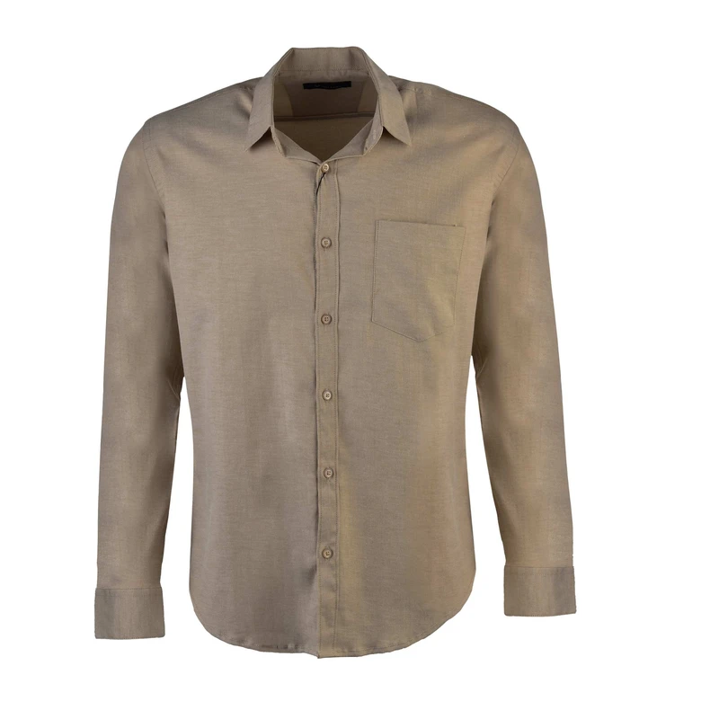 پیراهن آستین بلند یقه برگردان مردانه مدل MDSS-CH2989