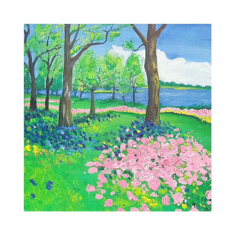 تابلو نقاشی رنگ روغن طرح هدیه هنری کد G0237