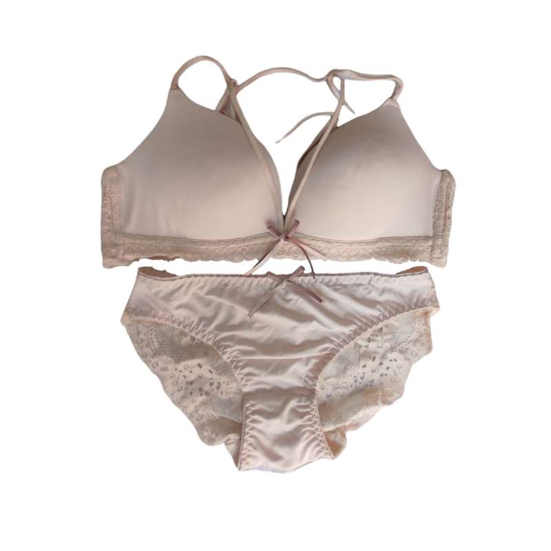 ست شورت و سوتین زنانه مدل 998 پاییون رنگ کرم