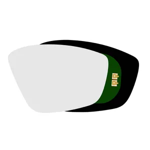 شیشه آینه جانبی راست خودرو کالانیکس مدل SHIS-TARAR-10953 مناسب برای تارا به همراه قاب و چسب گرمکن دار