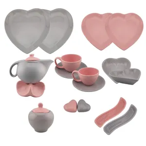 سرویس صبحانه‌خوری 19 پارچه دو نفره مدل قلبی کد GP-04