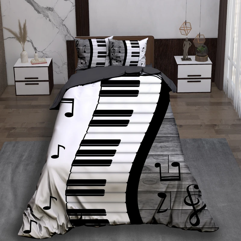 سرویس روتختی مدل نت موسیقی یک نفره 5 تکه