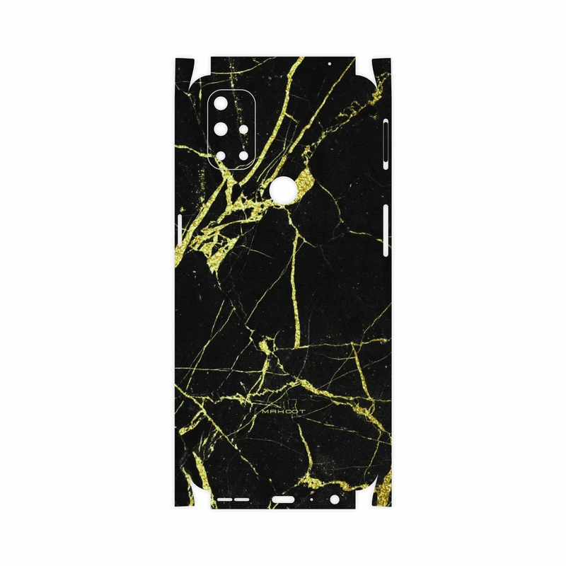 برچسب پوششی ماهوت مدل Graphite-Gold-Marble-FullSkin مناسب برای گوشی موبایل وان پلاس Nord N10 5G