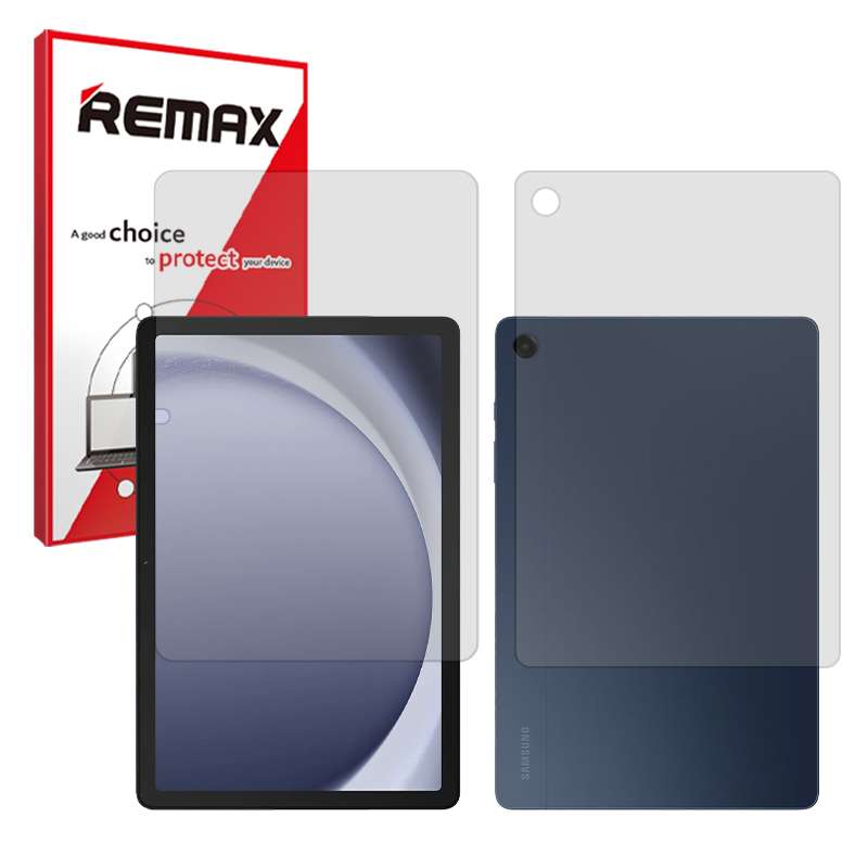 محافظ صفحه نمایش شفاف ریمکس مدل Resistant مناسب برای تبلت سامسونگ Galaxy Tab A9 PLUS به همراه محافظ پشت تبلت