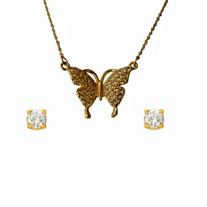 نیم ست زنانه مدل پروانه نگین دار کد Art21