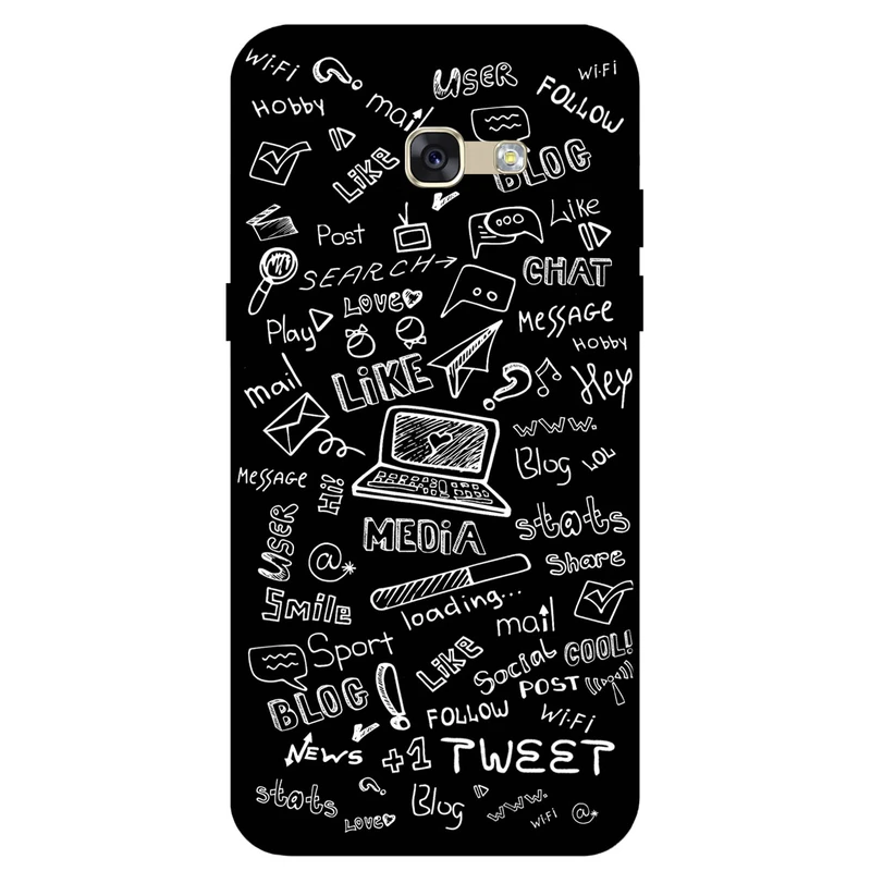 کاور مگافون طرح رسانه های اجتماعی مدل 1898 مناسب برای گوشی موبایل سامسونگ Galaxy A710 / A7 2016         