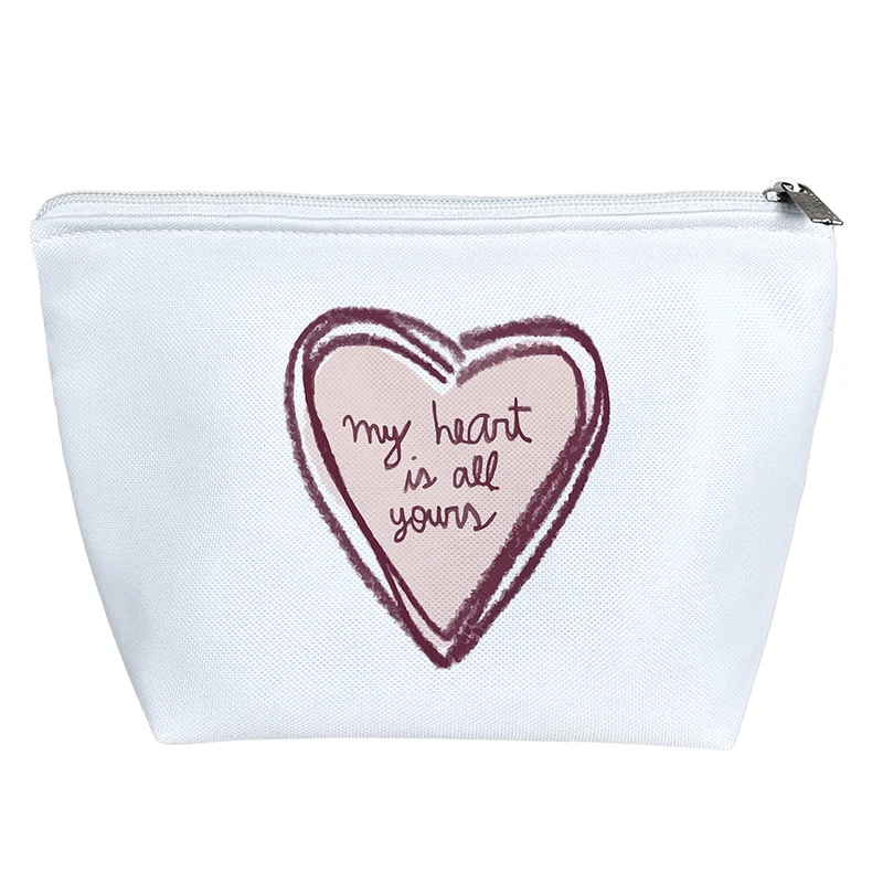 کیف لوازم آرایش دخترانه خندالو مدل قلبم برای توست کد 8322