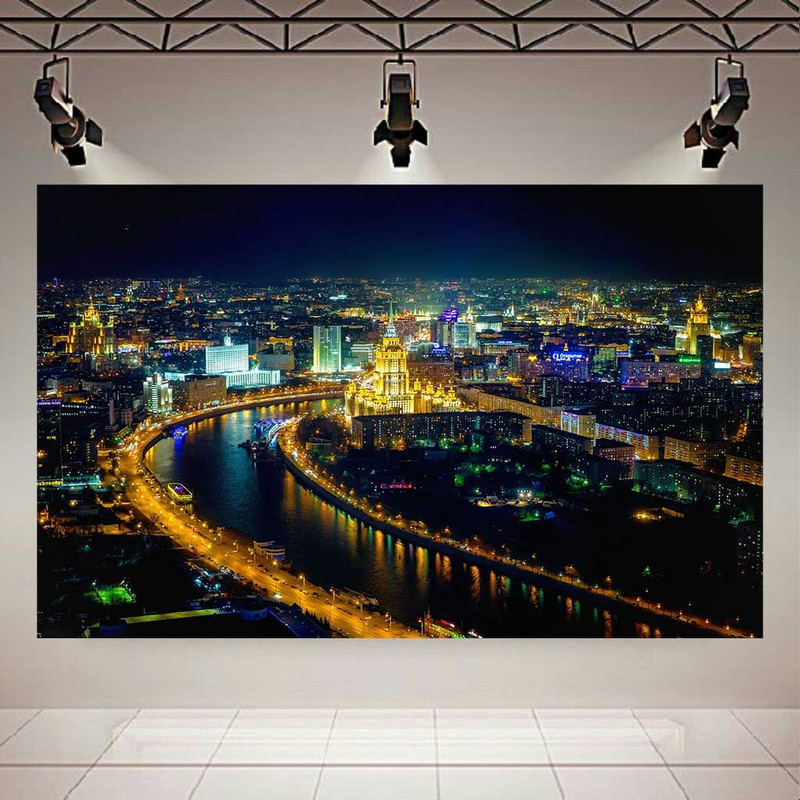 تابلو بوم طرح نمای شهری مدل مسکو روسیه کد AR4070