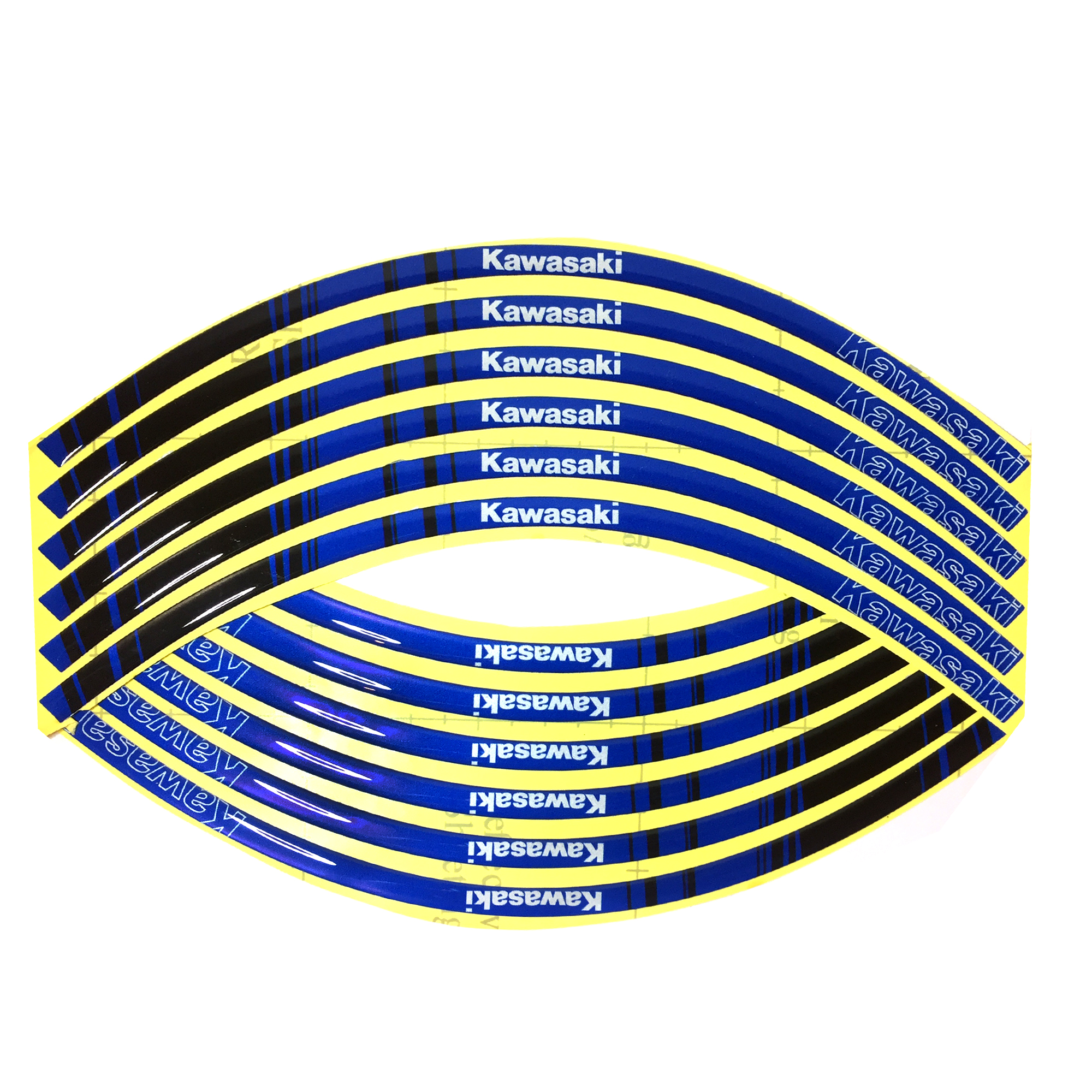 برچسب دور رینگ موتور سیکلت مدل kawa05 مناسب برای کاوازاکی مجموعه 12 عددی