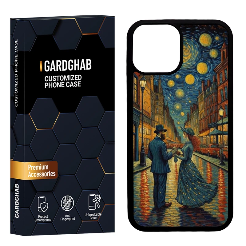 کاور گارد قاب مدل دور ژله ای هنری مناسب برای گوشی موبایل اپل iPhone 13 Mini