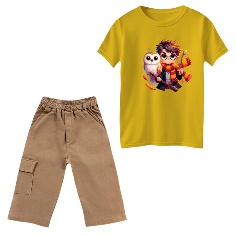 ست تی‌شرت و شلوارک پسرانه مدل هری پاتر کد 10