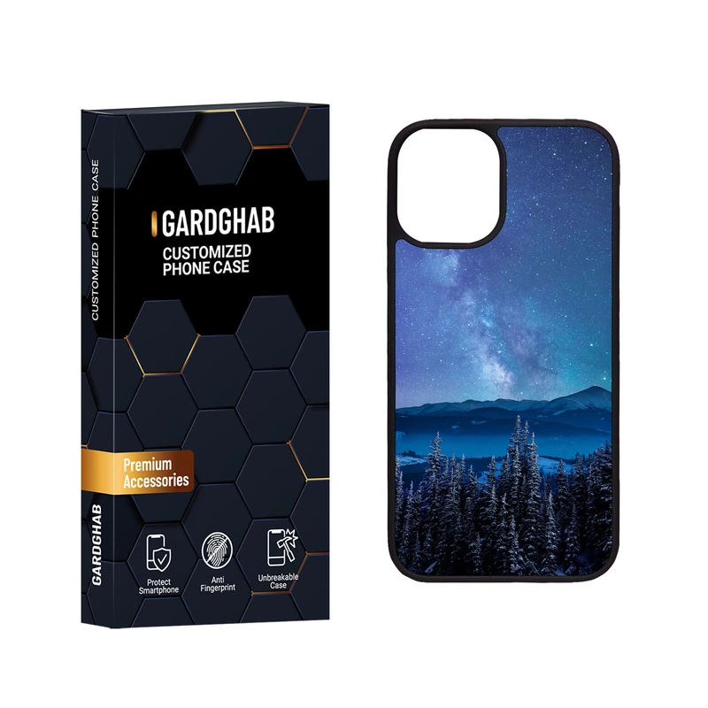 کاور گارد قاب مدل دور ژله ای منظره و طبیعت مناسب برای گوشی موبایل اپل iPhone 12 Mini