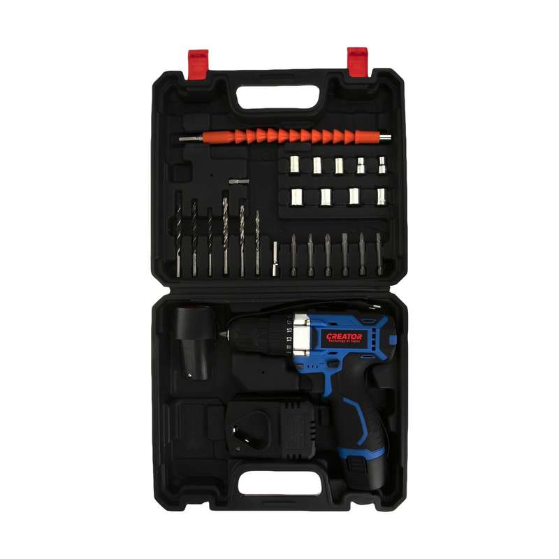 مجموعه 27 عددی دریل پیچ گوشتی شارژی کریتور کد CR -18002