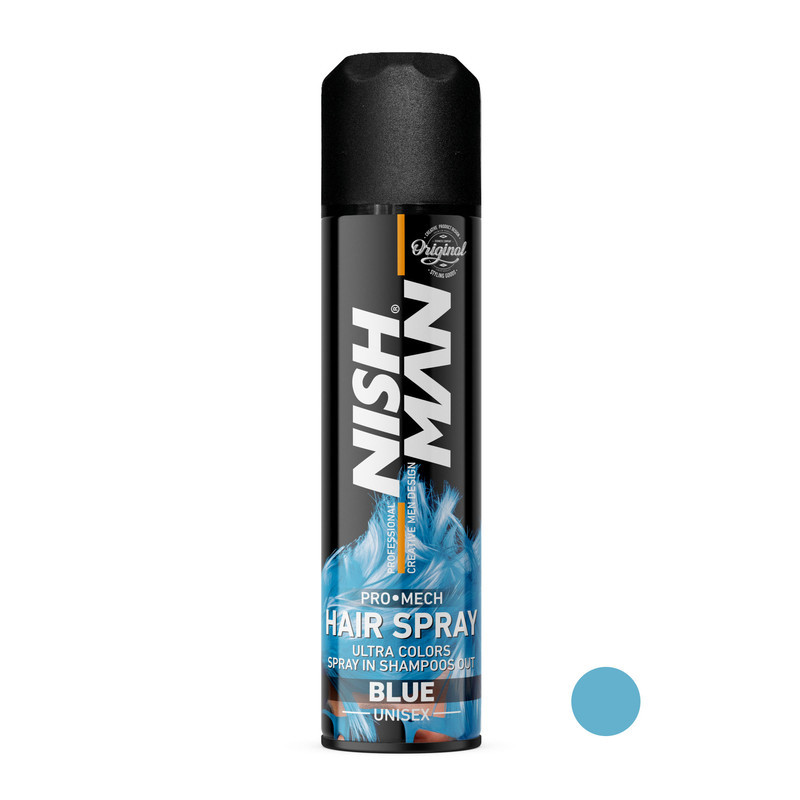 سپری رنگ مو نیشمن مدل PRO MECH حجم 150 میلی لیتر رنگ آبی سپری رنگ مو نیشمن مدل PRO MECH حجم 150 میلی لیتر رنگ آبی