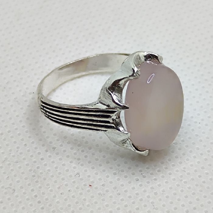 انگشتر نقره مردانه مدل سنگ عقیق رضوی رکاب دست ساز کد 4700 -  - 4