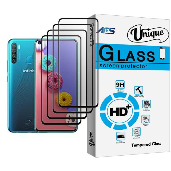 محافظ صفحه نمایش ای اف اس مدل Unique Glass MIX004 مناسب برای گوشی موبایل اینفینیکس S5 بسته چهار عددی