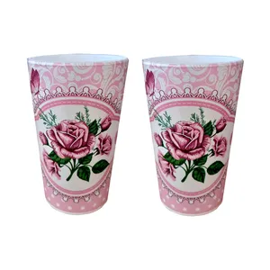 لیوان مدل گل کد ROSE-2 مجموعه 2 عددی
