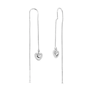 گوشواره بخیه‌ای نقره زنانه مایا ماهک مدل MSS181