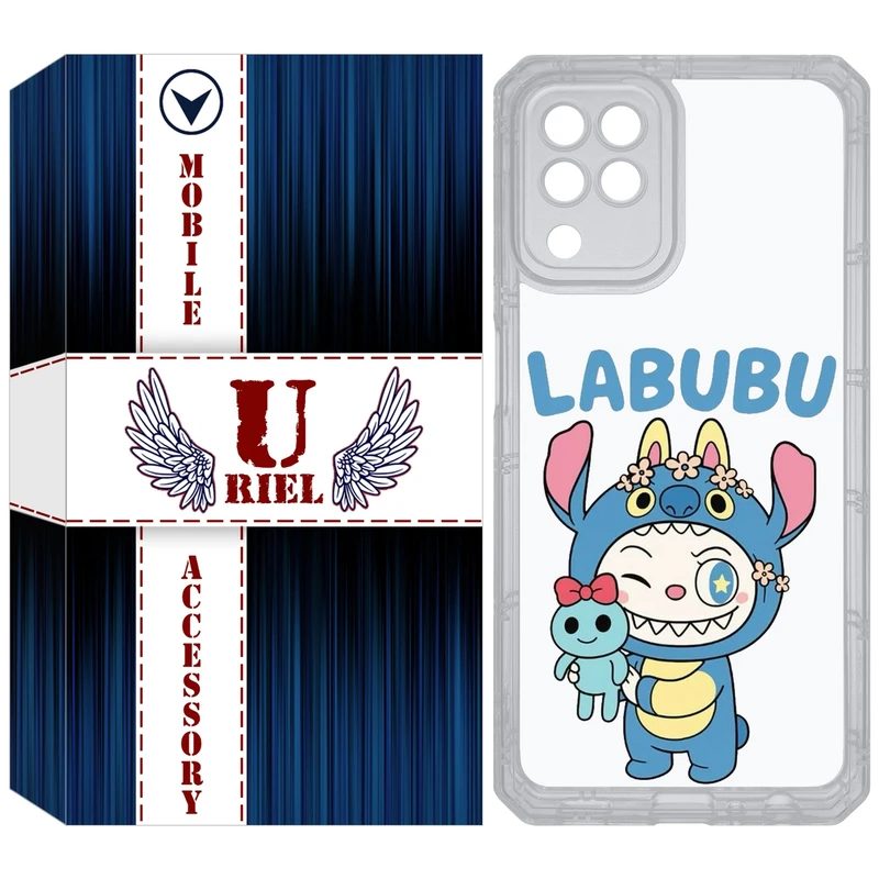 کاور یوریل مدل Clear کد 112 طرح لبوبو Labubu مناسب برای گوشی موبایل سامسونگ Galaxy A22 4G / M32 / M22