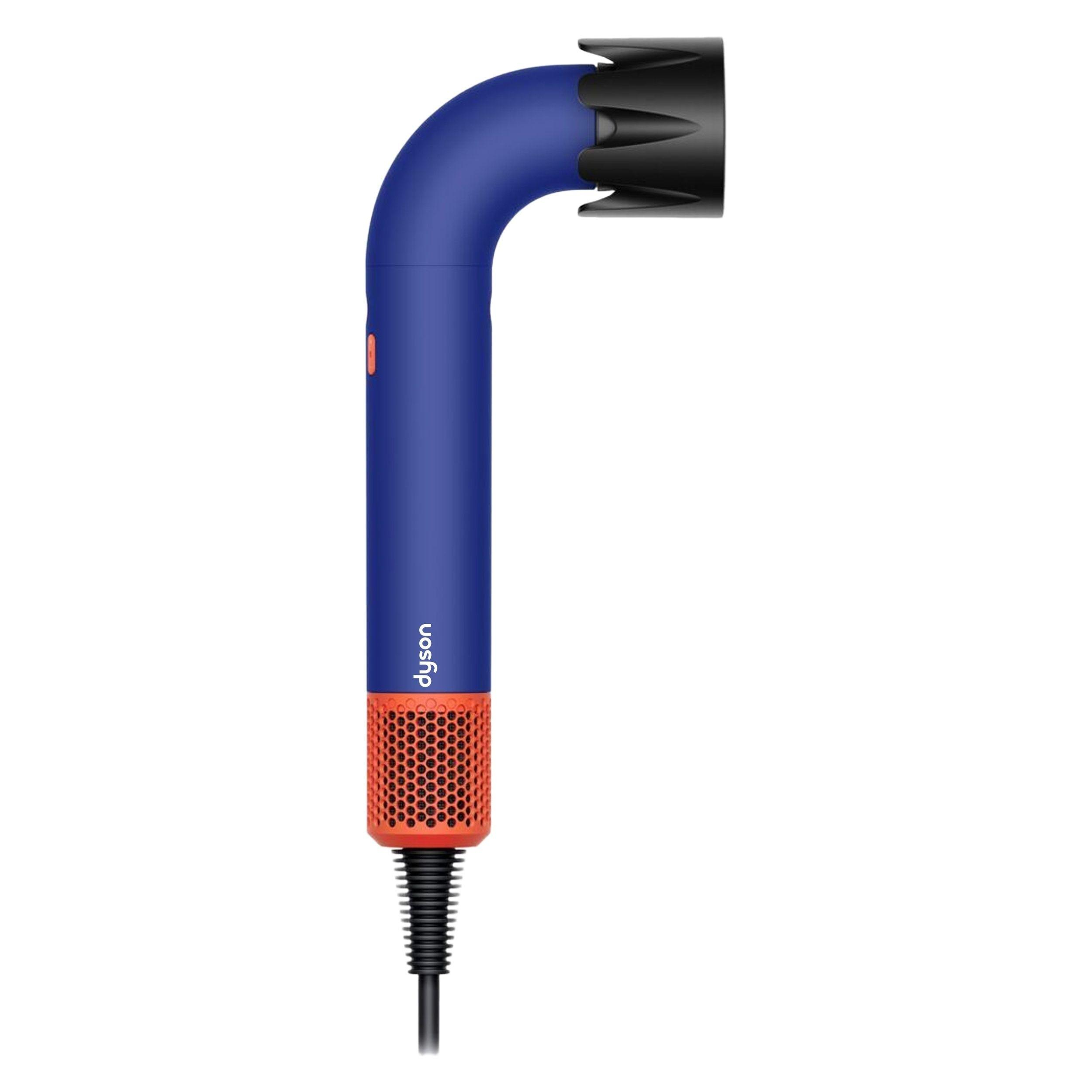 سشوار حرفه‌ای 1700 وات دایسون مدل Supersonic r HD 18، موتور DC، وزن 680 گرم، دارای سری متمرکز‌کننده پهن، سری شانه‌دار، سری برس‌دار تخت، خشک‌کن ملایم با ویژگی فرکنندگی، صاف‌کنندگی، حجم‌دهندگی، با قابلیت باد سرد