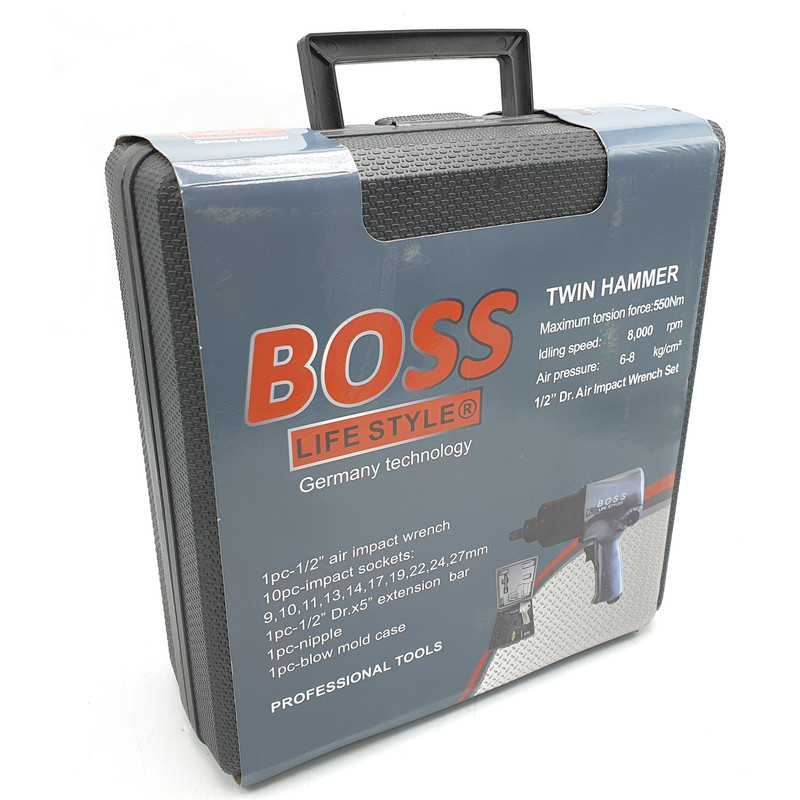 آچار بکس بادی باس مدل 550N/M مجموعه 10 عددی