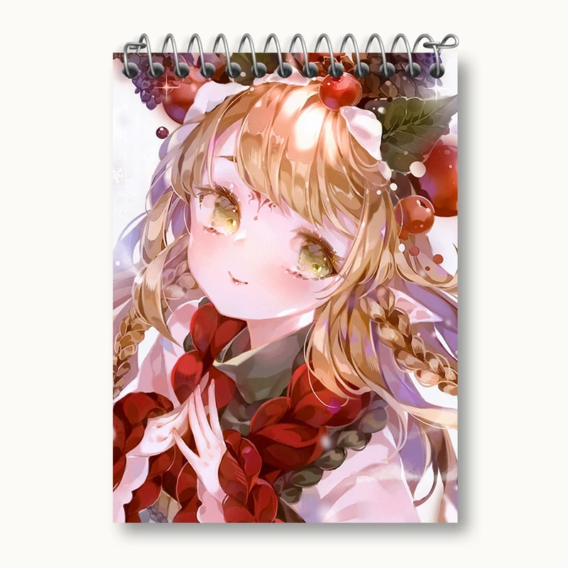 دفتر یادداشت 50 برگ خندالو مدل دختر انیمه ای کد 18110