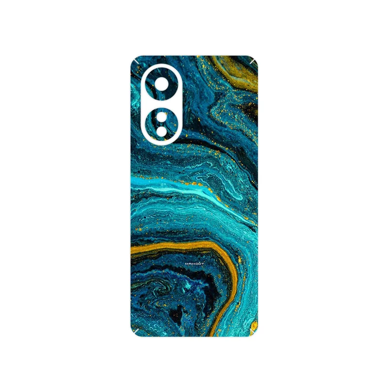 برچسب پوششی ماهوت مدل Turquoise marblewith golden streaks مناسب برای گوشی موبایل اپو A58 4G