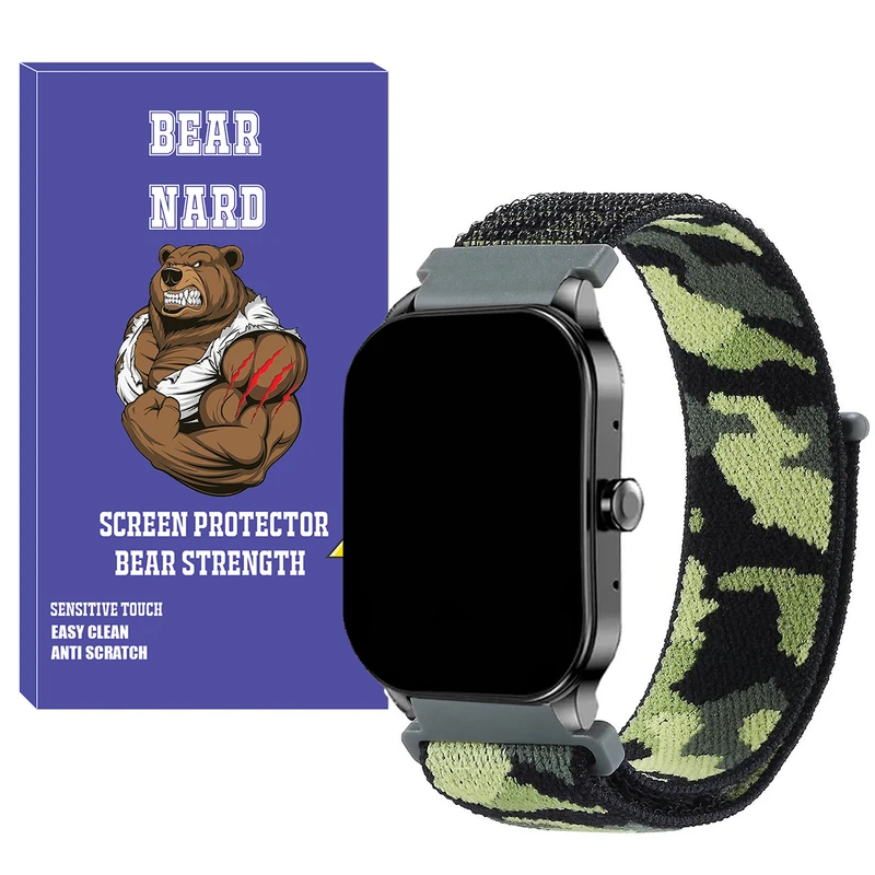 بند برنارد مدل Nylon-Army-BR مناسب برای ساعت هوشمند امیزفیت GTS / GTS 2 / GTS 2 mini / GTS 2E / GTS 3