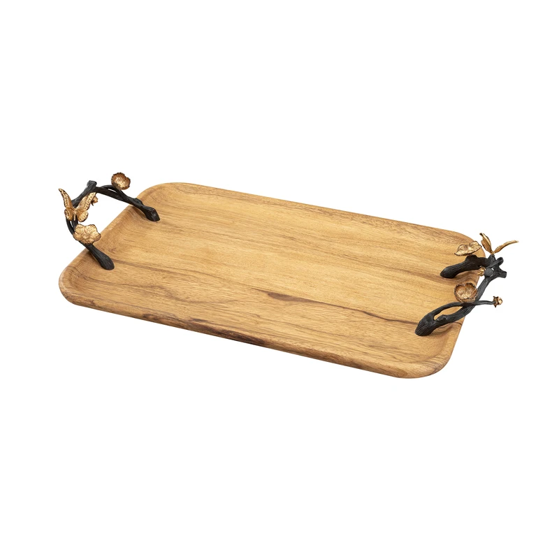 سینی گلدکیش مدل باترفلای مستطیل کد GK829812