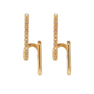 گوشواره میخی زنانه مدل خطی کد s026