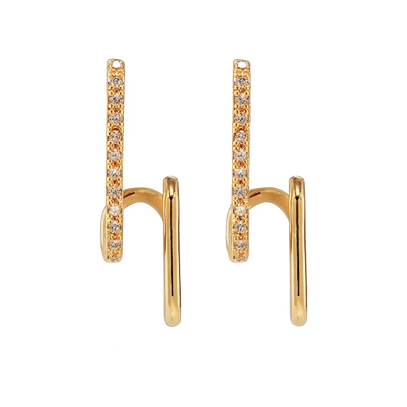 گوشواره میخی زنانه مدل خطی کد s026