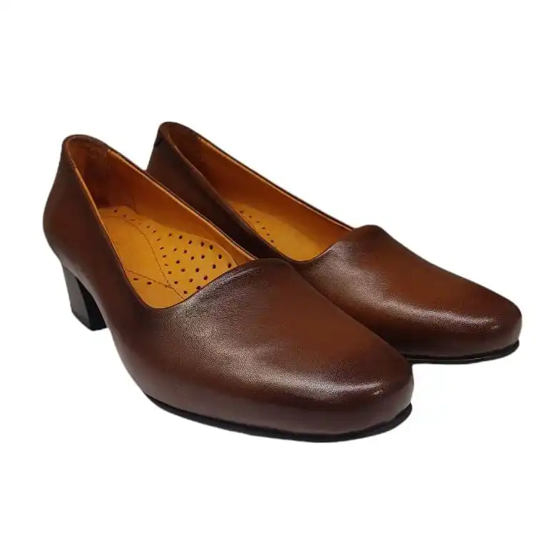 کفش زنانه سرزمین چرم کد 1664 رنگ قهوه ای