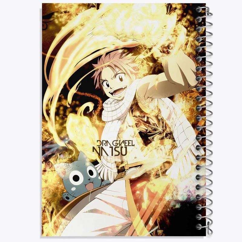 دفتر شطرنجی 50 برگ خندالو طرح ناتسو انیمه فری تیل Fairy Tail کد 16527