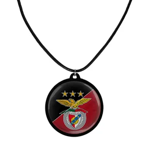 گردنبند مدل دوطرفه طرح بنفیکا کد S3661