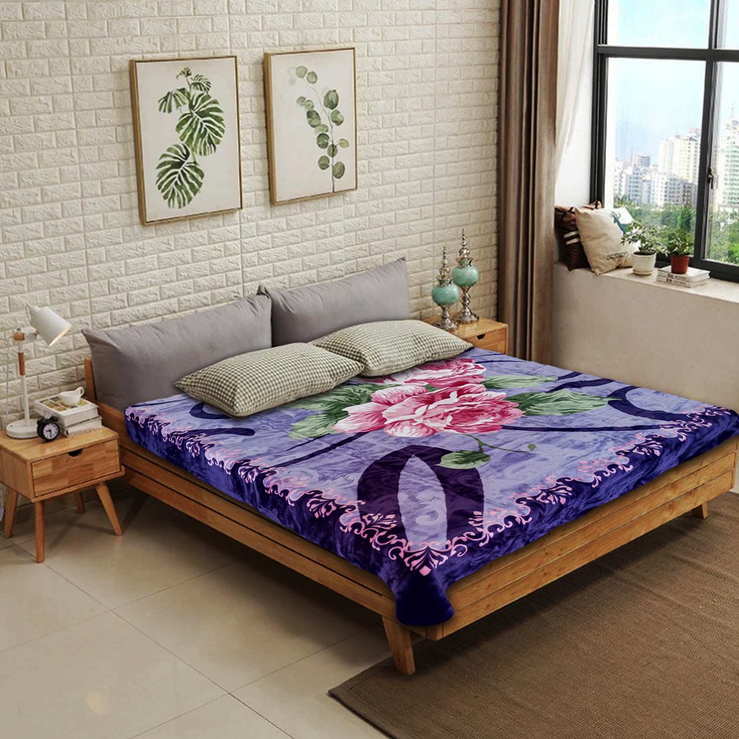 پتو نرمینه بافت مدل نرمین کد 13-8 سایز 240×220 سانتی متر