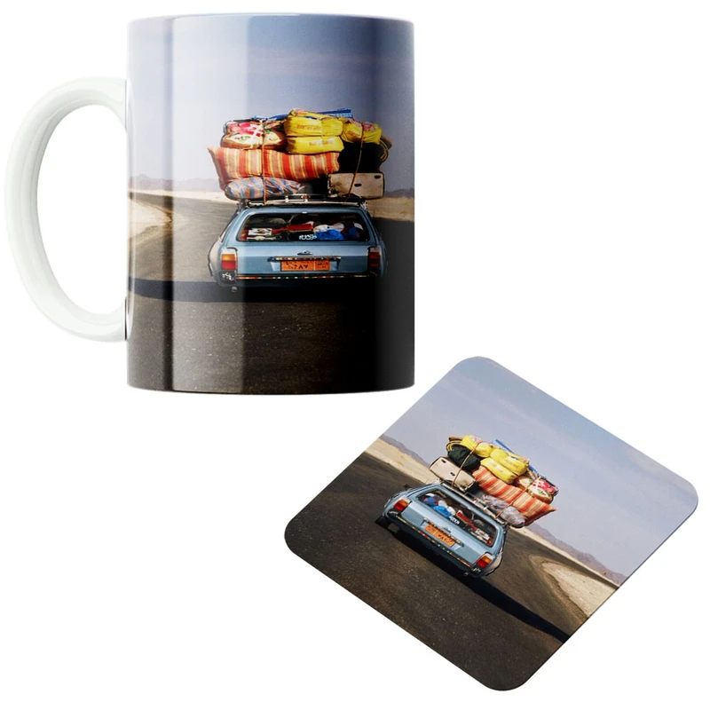 ماگ پادآفرین مدل ماشین کد 352 به همراه زیر لیوانی 