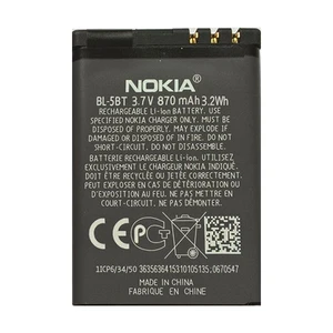 باتری موبایل مدل BL-5BT ظرفیت 870 میلی آمپر ساعت مناسب برای گوشی موبایل نوکیا 5bt