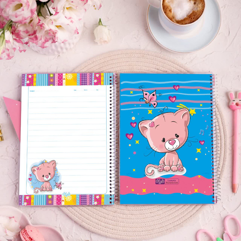 دفتر مشق 50 برگ دایان مدل حاشیه دار کیوت کد 54642 بسته 4 عددی