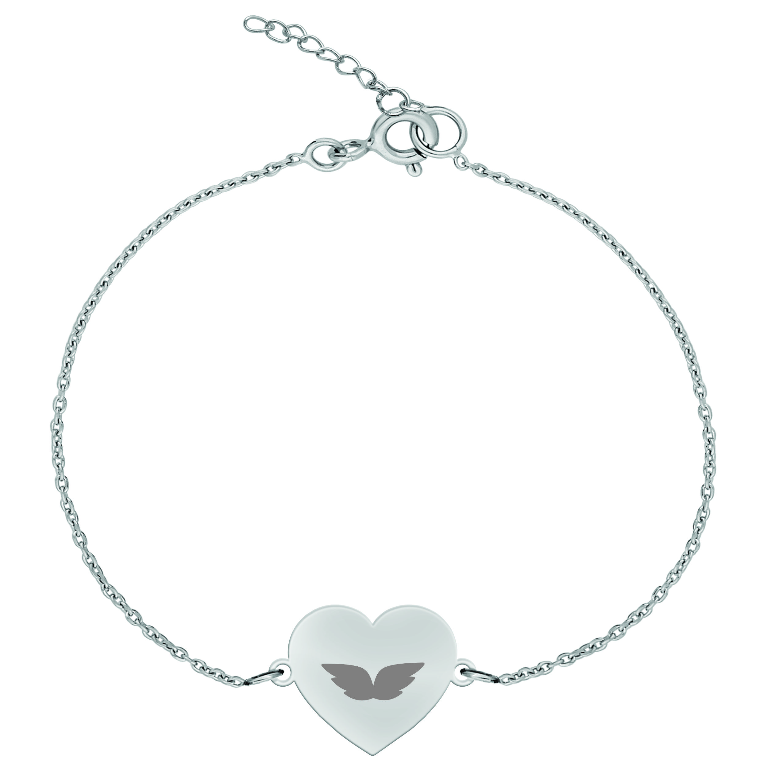 دستبند نقره زنانه ترمه 1 مدل بال فرشته کد DN 1020