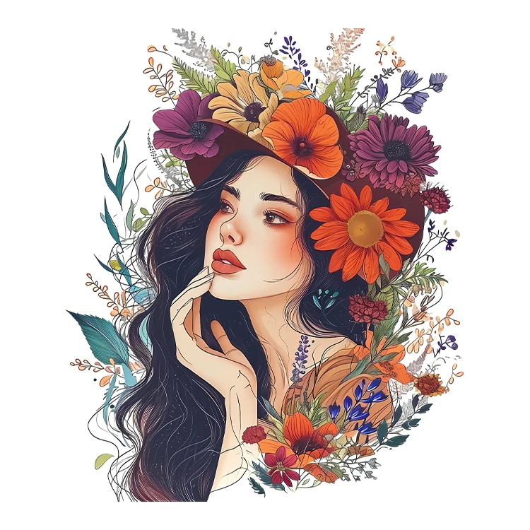 استیکر پارچه و لباس پاد آفرین مدل کارتونی کیوت فانتزی دخترانه کد S5623