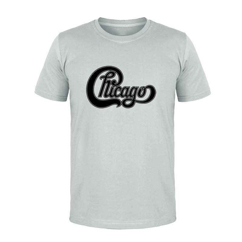 تی شرت آستین کوتاه مردانه مدل Chicago کد M49 رنگ طوسی
