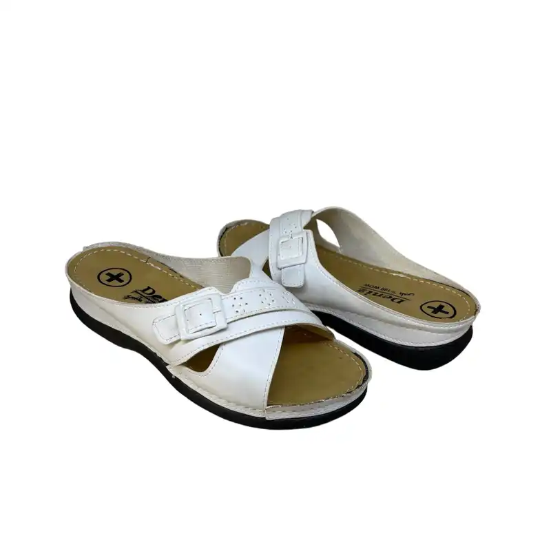 دمپایی زنانه مدل DZR 130 SGK بیاله رنگ سفید