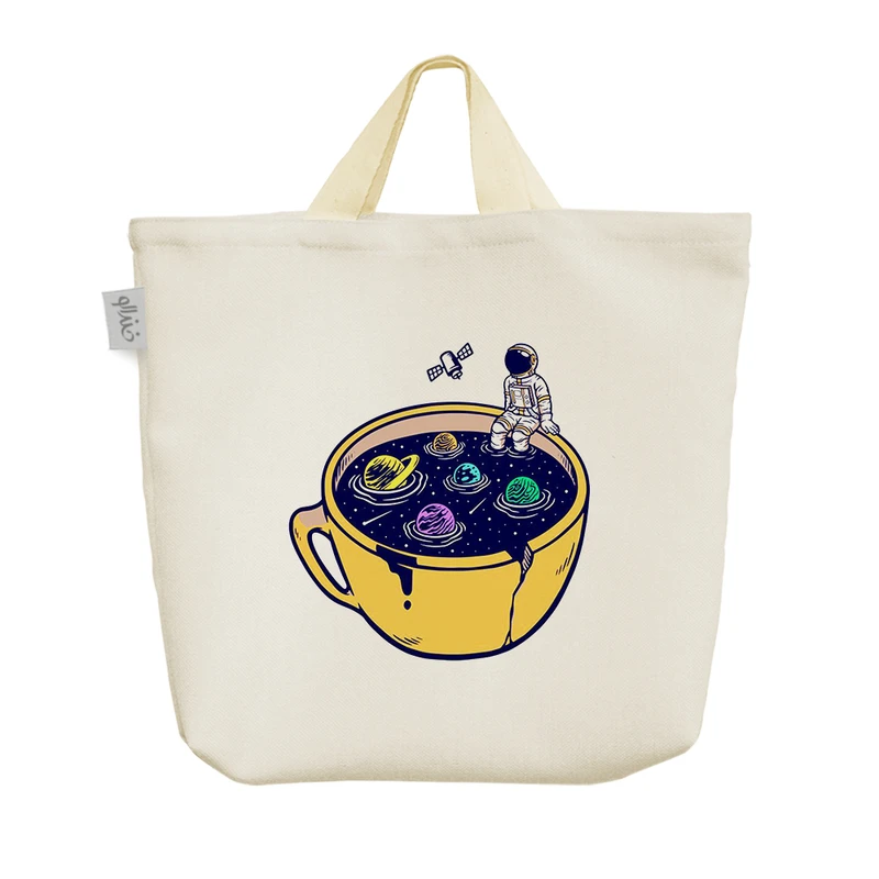 ساک خرید خندالو مدل کهکشان و فضانورد کد 6342