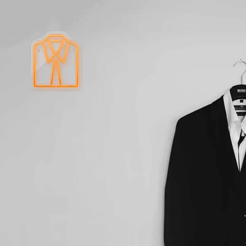چراغ دیواری نئون دیزاین طرح Men-Clothes_ORG