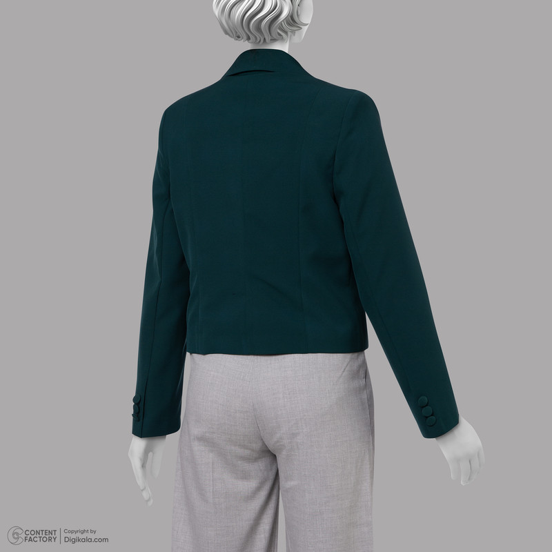 کت زنانه ریسانی مدل 5240 رنگ سبز تیره