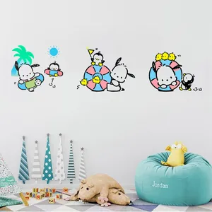 استیکر دیواری کودک مدل تعطیلات سگ کوچولو مجموعه سه عددی