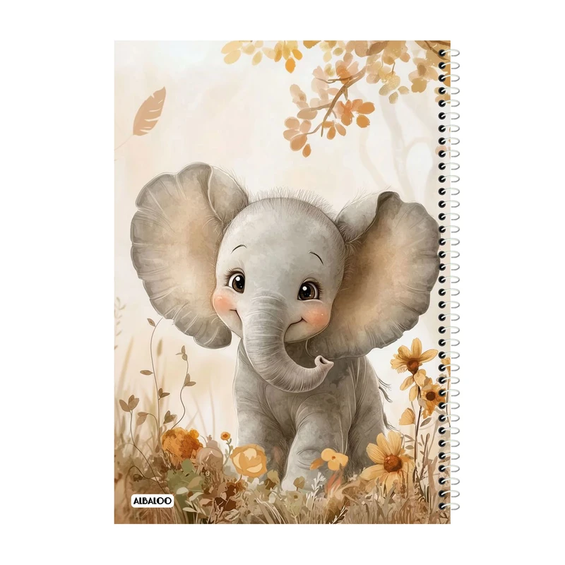 دفتر نقاشی 50 برگ آلبالو طرح فیل کد 2031