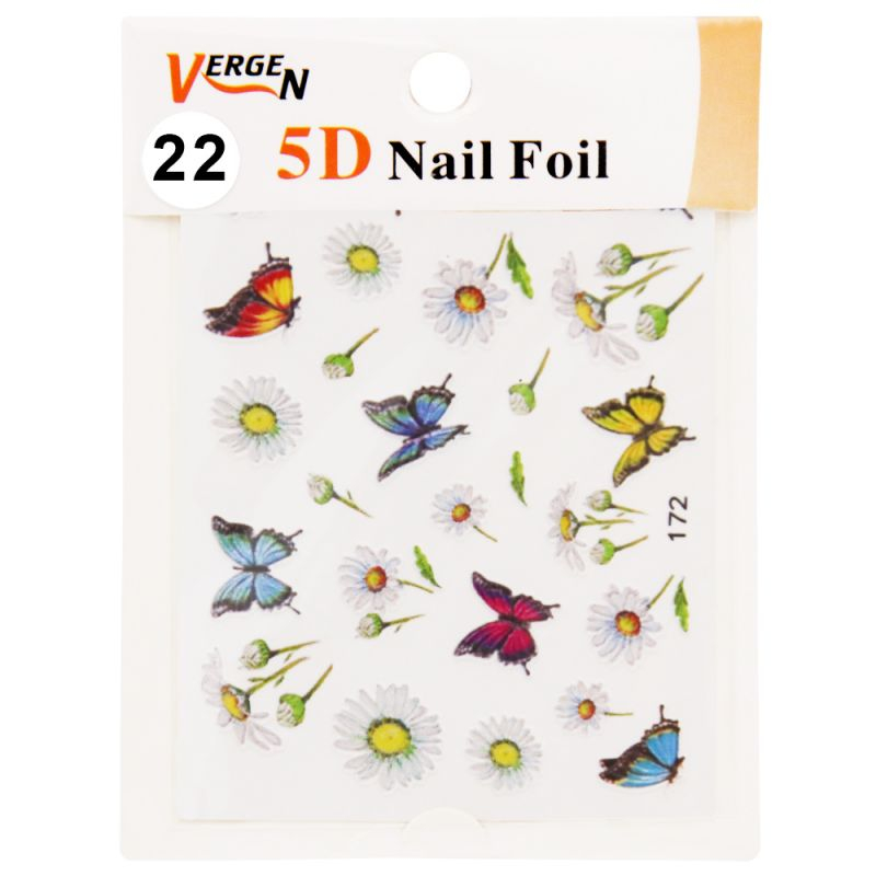 استیکر طراحی ناخن ورژن مدل GS125 مدل 22