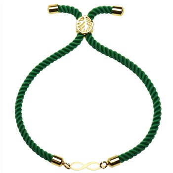 دستبند طلا 18 عیار زنانه کرابو طرح بینهایت مدل Kr1529
