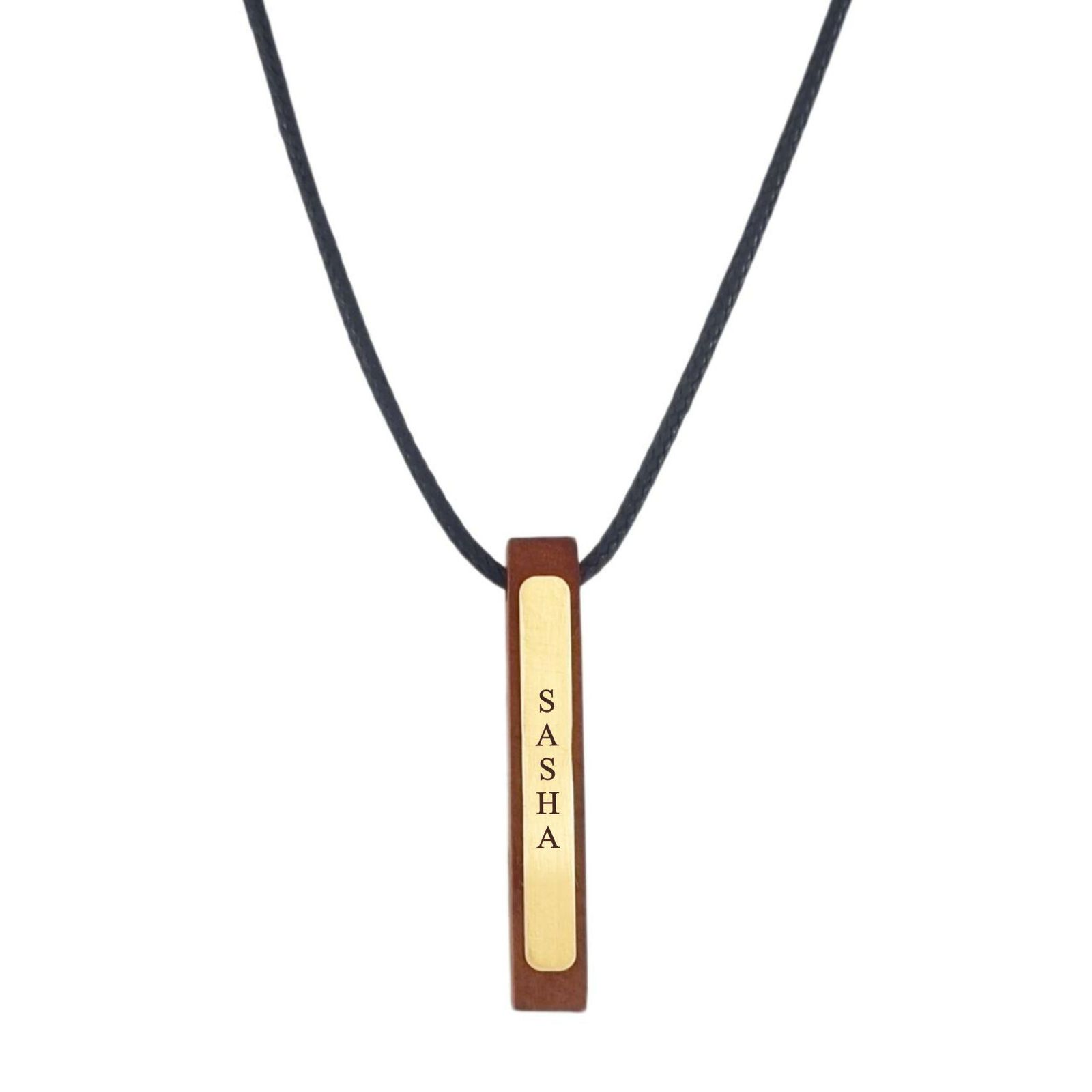 گردنبند طلا 18 عیار مردانه لیردا مدل اسم ساشا 6644 - - 1